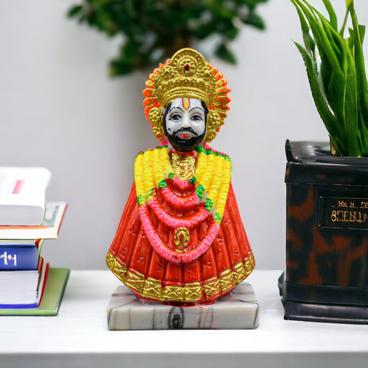 BABA KHATU SHYAM JI IDOL STATUE MURTI FOR CAR DASHBOARD/TABLE/HOME DECORATION (16 cm height)