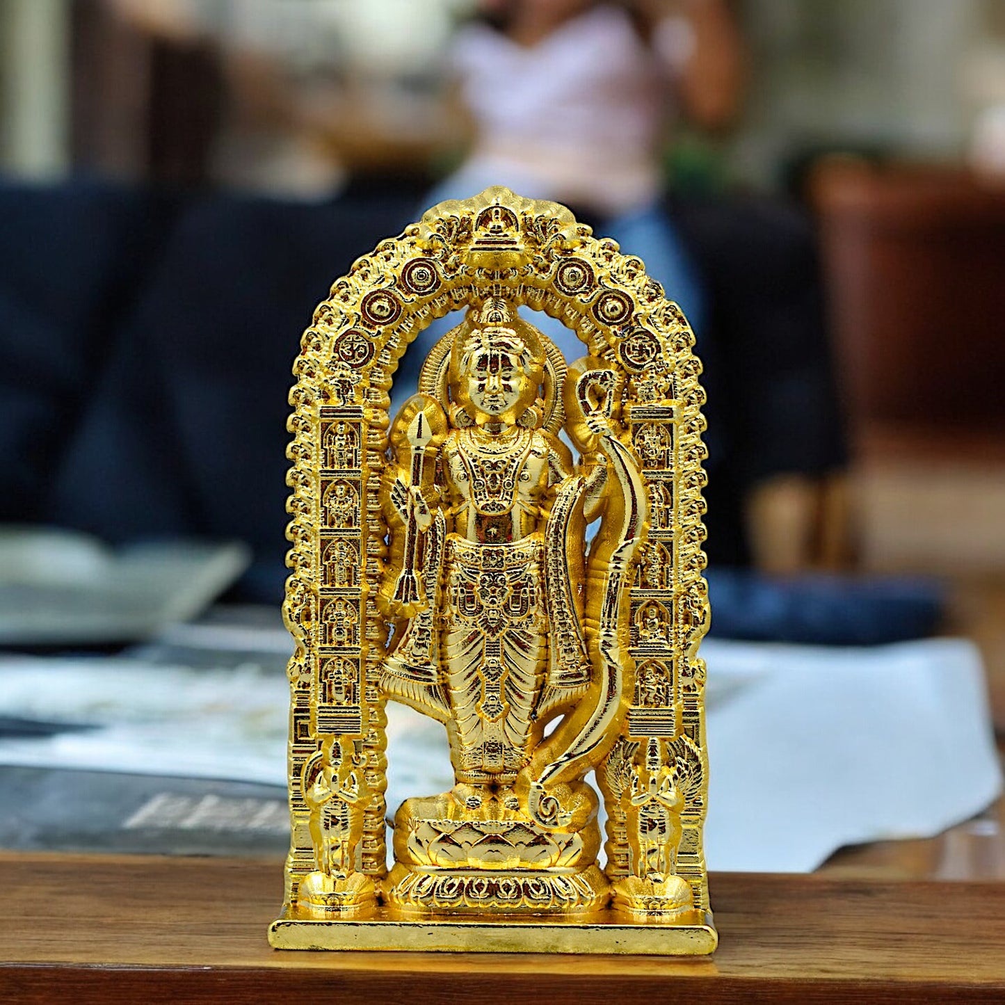 RAM LALLA GOLDEN MURTI (7 CM HEIGHT) - BEST FOR GIFT/HOME DECORATION/ OFFICE DECORATION/ CAR DASHBOARD