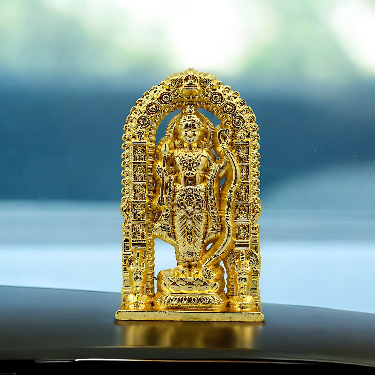 RAM LALLA GOLDEN MURTI (7 CM HEIGHT) - BEST FOR GIFT/HOME DECORATION/ OFFICE DECORATION/ CAR DASHBOARD