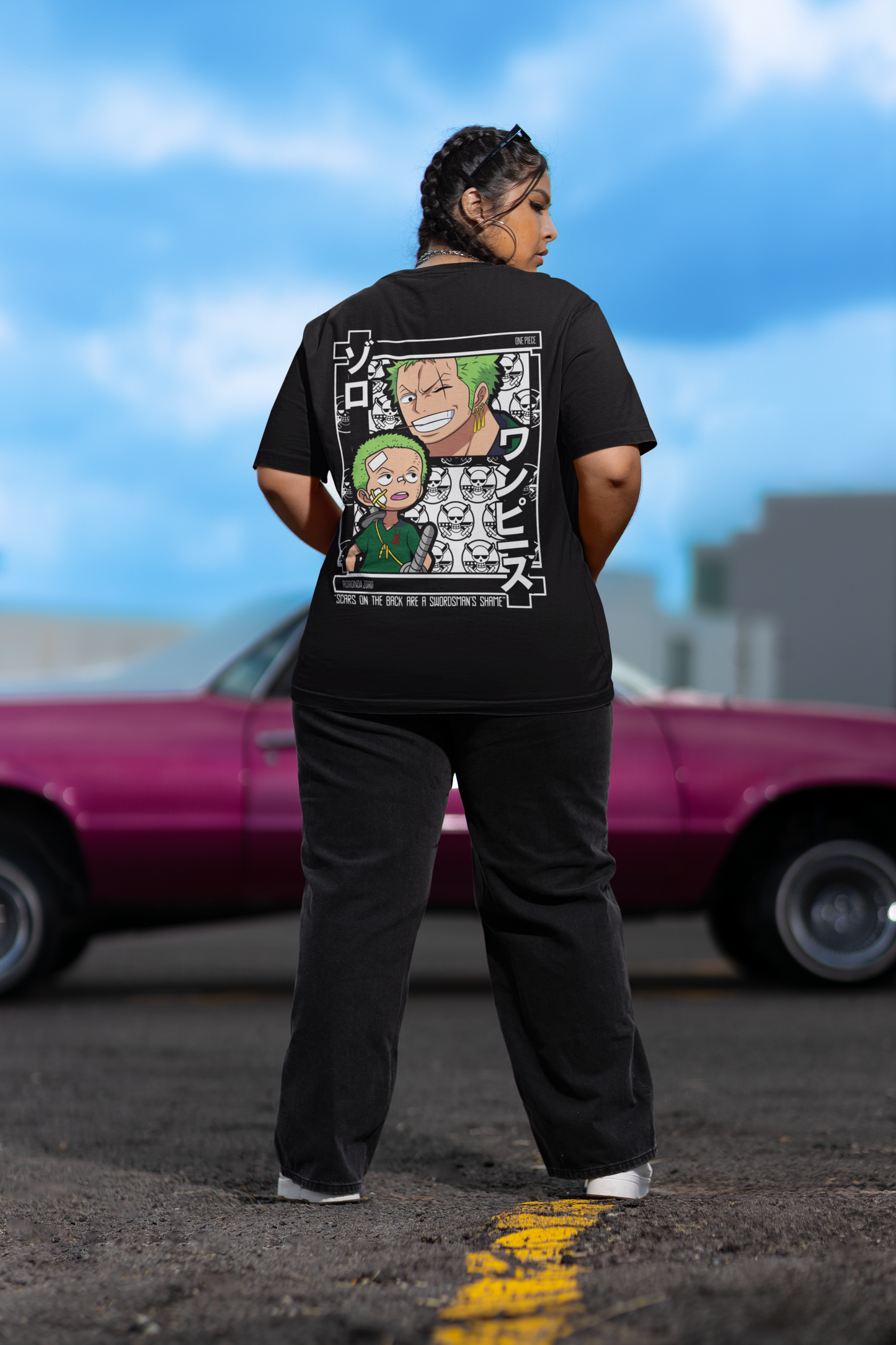 RORONOA ZORO ROUND NECK T-SHIRT - ONE PIECE