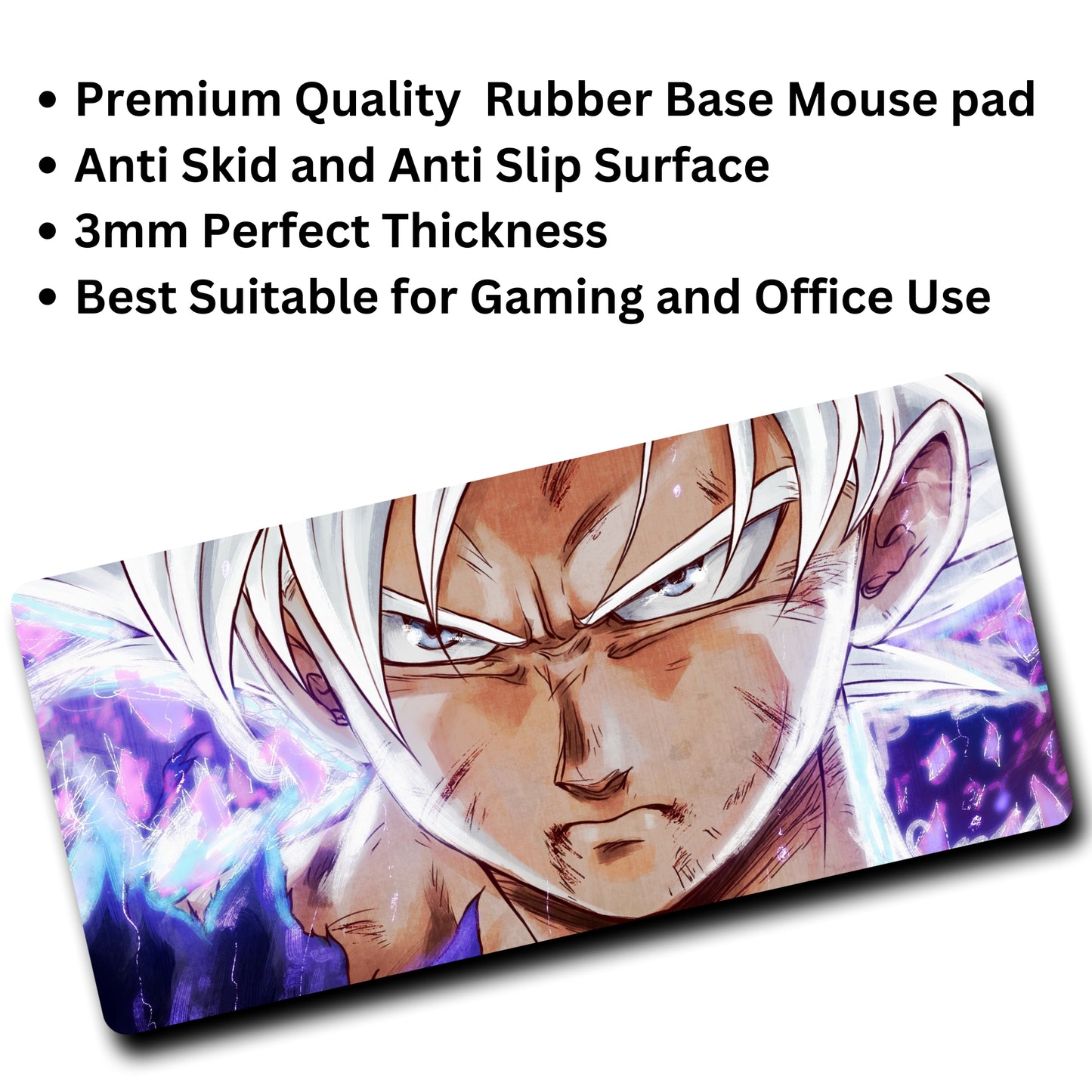 DRAGON BALL Z/SUPER GOKU ULTRA INSTINCT MOUSE PAD (23 X 11 INCHES) - GAMING MOUSE PAD