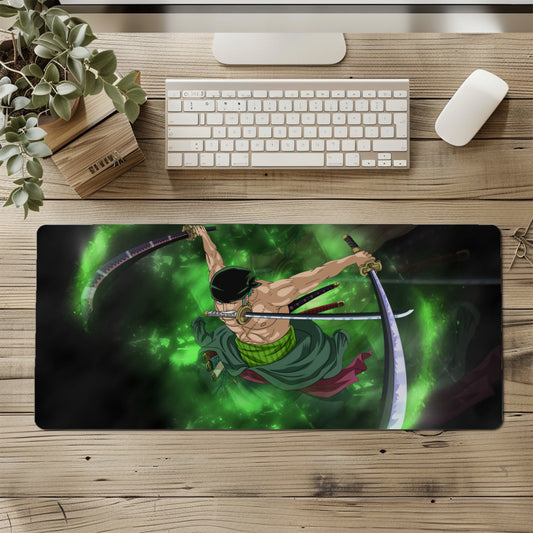 RORONOA ZORO MOUSE PAD (23 X 11 INCHES) RUBBER BASE - GAMING MOUSE PAD