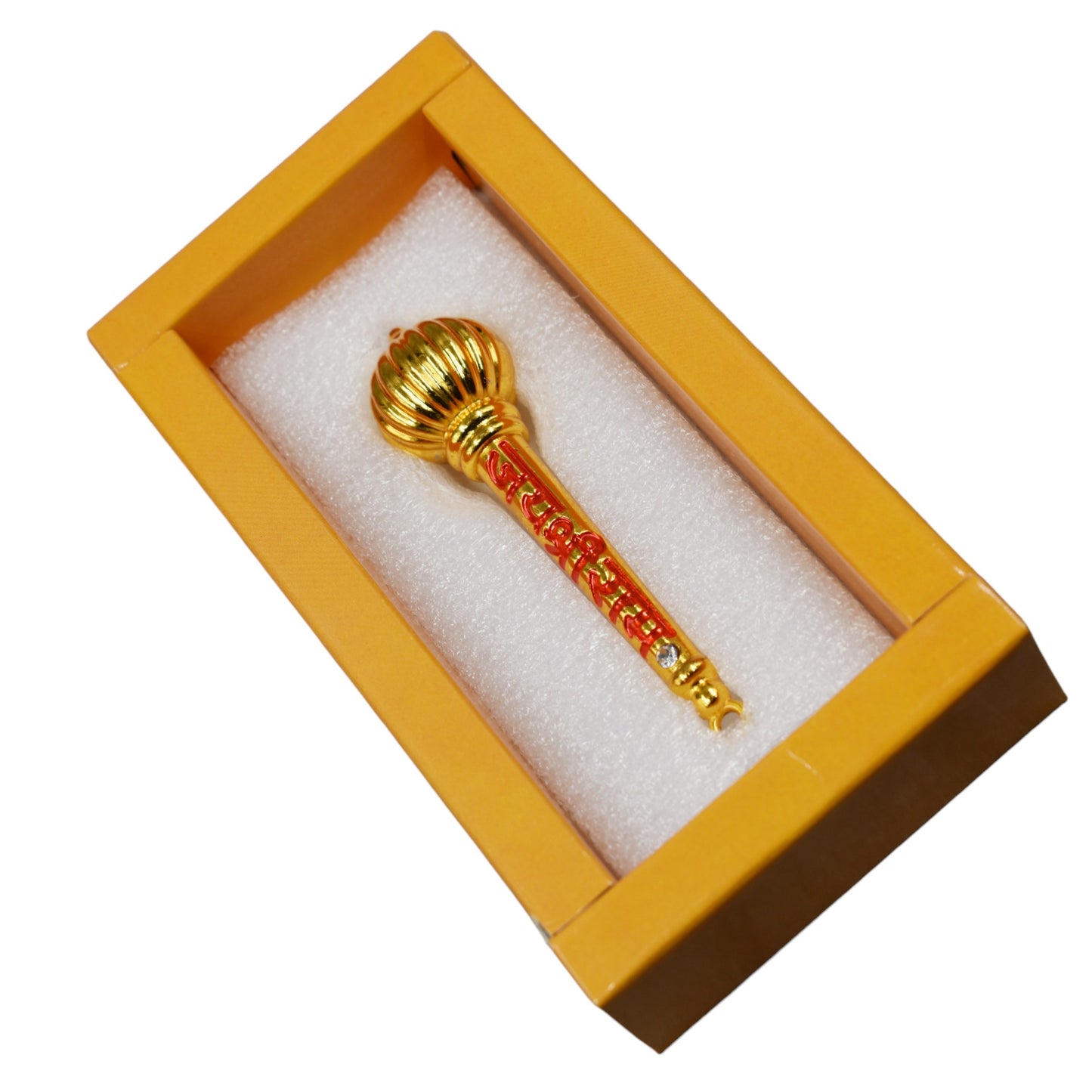 HANUMAN JI GADA "JAI SHRI RAM WRITTEN" 6 INCH PREMIUM METAL HOME DECORATION AND GIFT PURPOSE