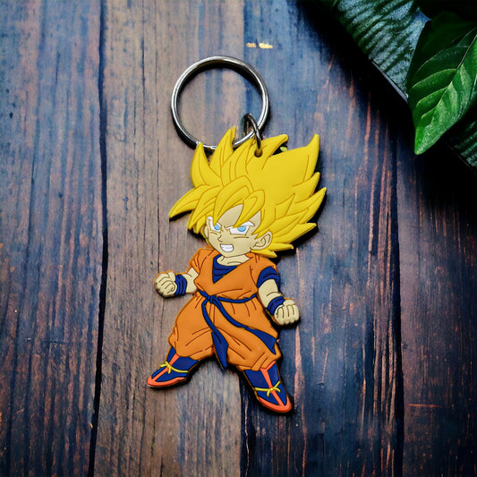 SUPER SAIYAN GOKU SILICON RUBBER KEYCHAIN - DRAGON BALL Z