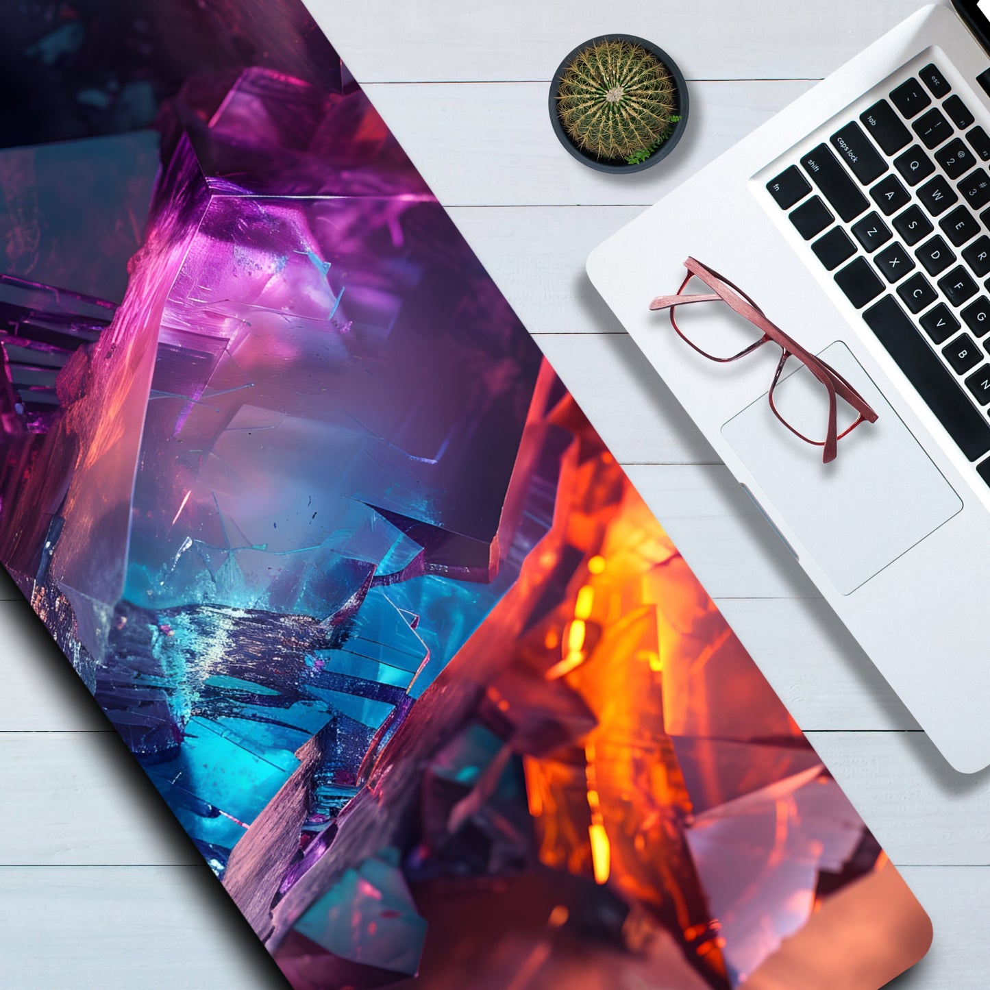 ABSTRACT MOUSE PAD (31 x 12 INCHES) - GAMING MOUSE PAD | RUBBER BASE DESK MAT