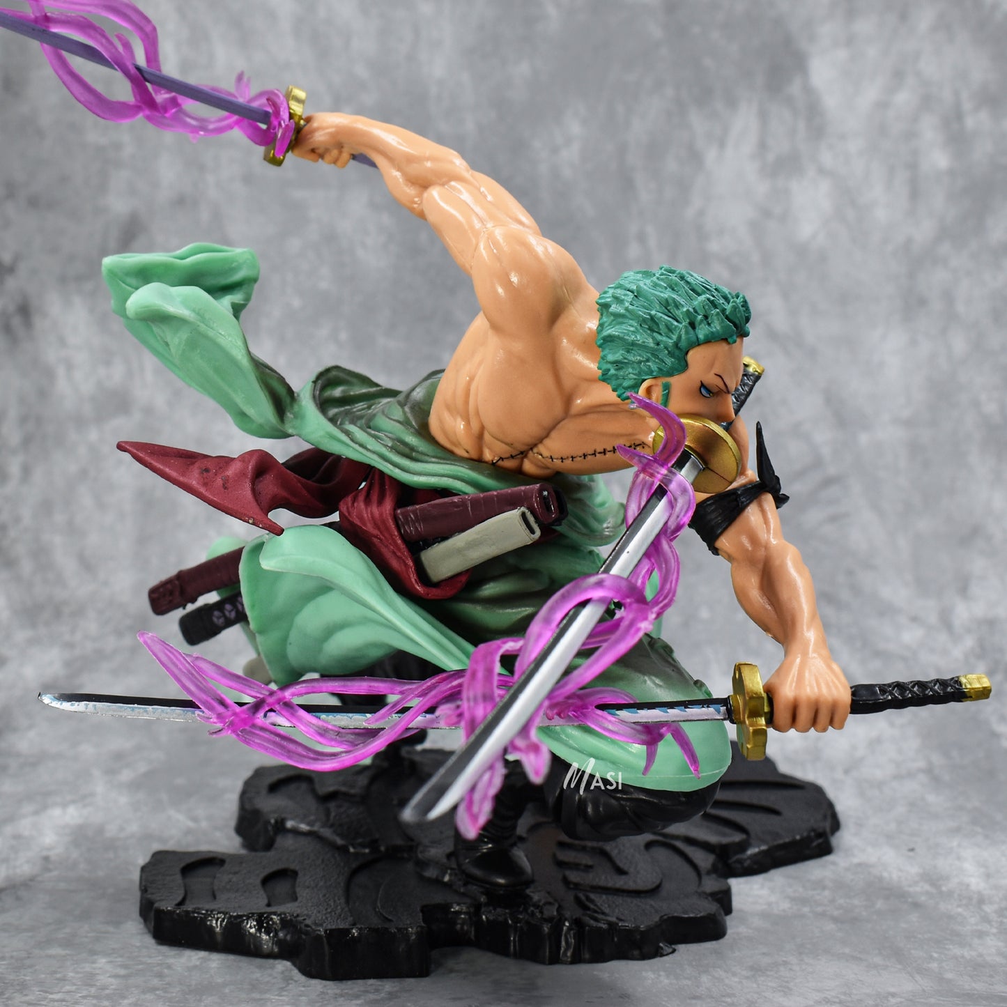 RORONOA ZORO ACTION FIGURE WITH 3 SWORDS & 2 HEADS - ONE PIECE