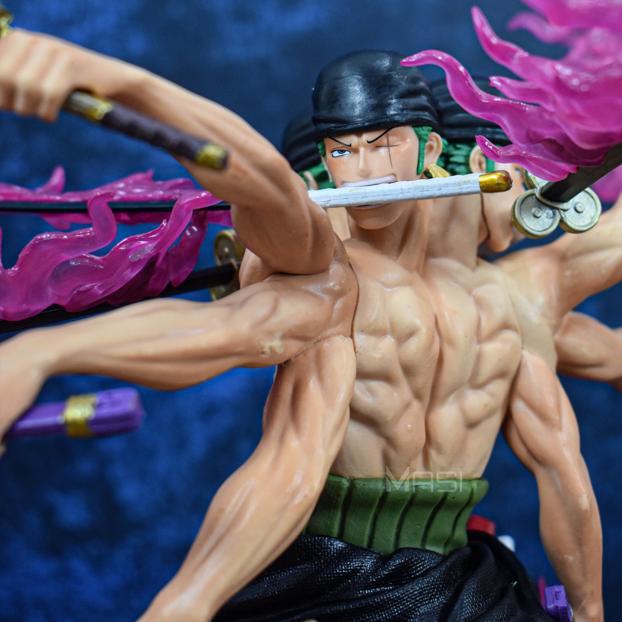 THREE HEADS SIX ARMS RORONOA ZORO SANTORYU KYUTORYU ACTION FIGURE -  ONE PIECE