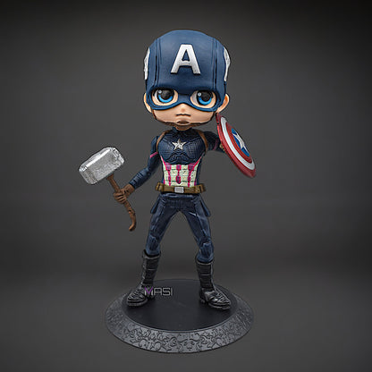 CAPTAIN AMERICA Q STYLE ACTION FIGURE WITH STAND (16 CM HEIGHT)