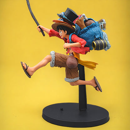 LUFFY BACKPACK ADVENTURE ACTION FIGURE WITH STAND (22 CM HEIGHT) - ONE PIECE