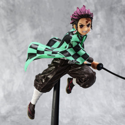 DEMONS SLAYER ANIME TANJIRO ACTION FIGURE WITH STAND 17 CM