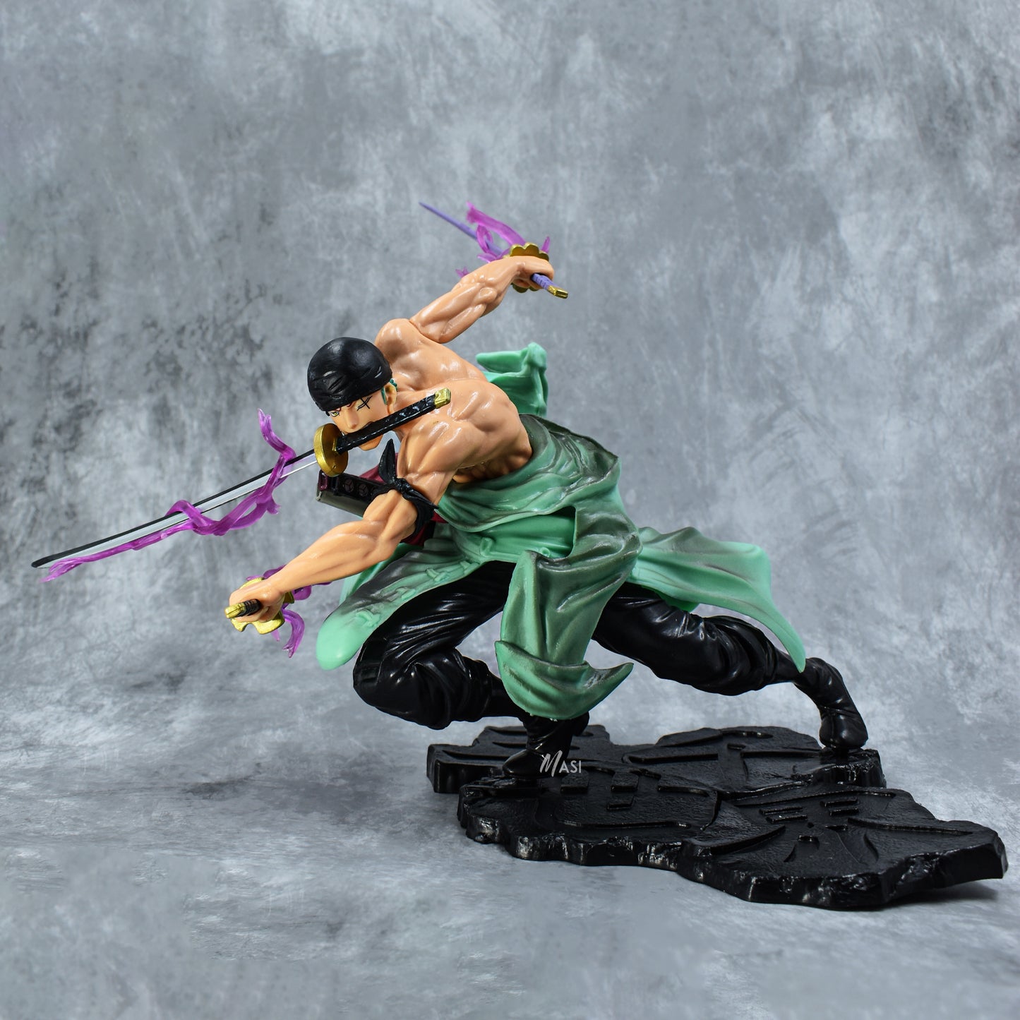 RORONOA ZORO ACTION FIGURE WITH 3 SWORDS & 2 HEADS - ONE PIECE