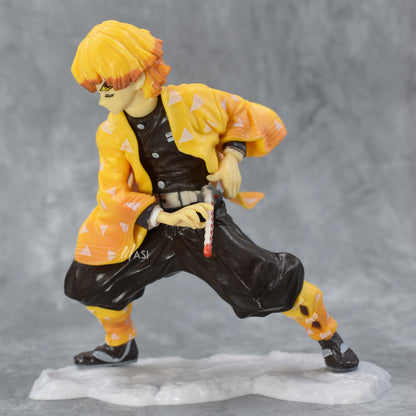 ZENITSU AGATSUMA ATTACKING POST ACTION FIGURE WITH STAND (16 CM HEIGHT) - DEMON SLAYER