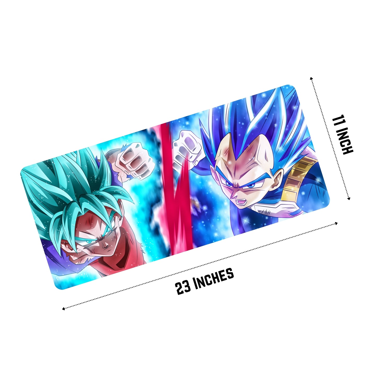 DRAGON BALL Z GOKU & VEGETA MOUSE PAD (23 x 11 INCHES) - GAMING MOUSE PAD | RUBBER BASE DESK MAT