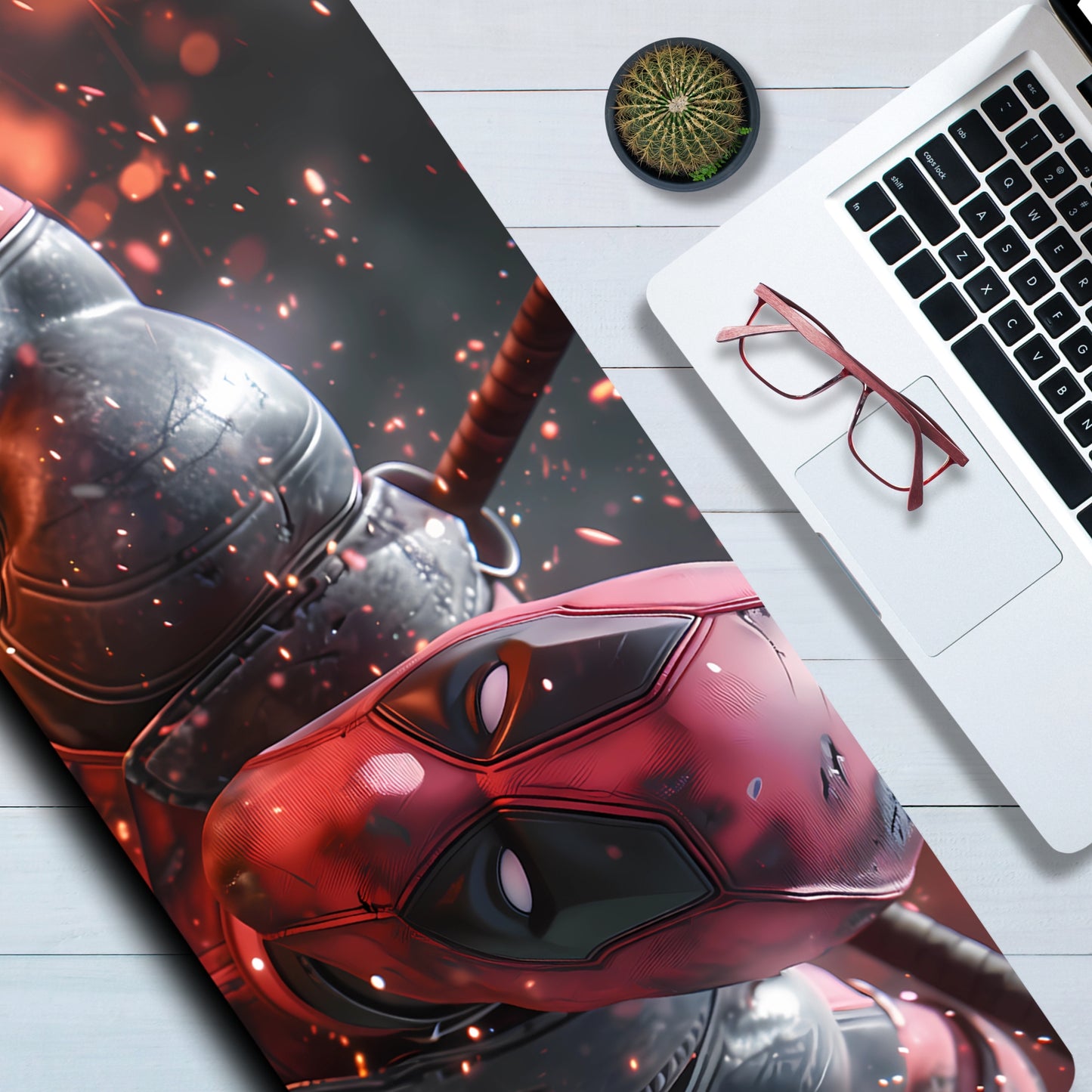 DEADPOOL MOUSE PAD (31 x 12 INCHES) - GAMING MOUSE PAD | RUBBER BASE DESK MAT