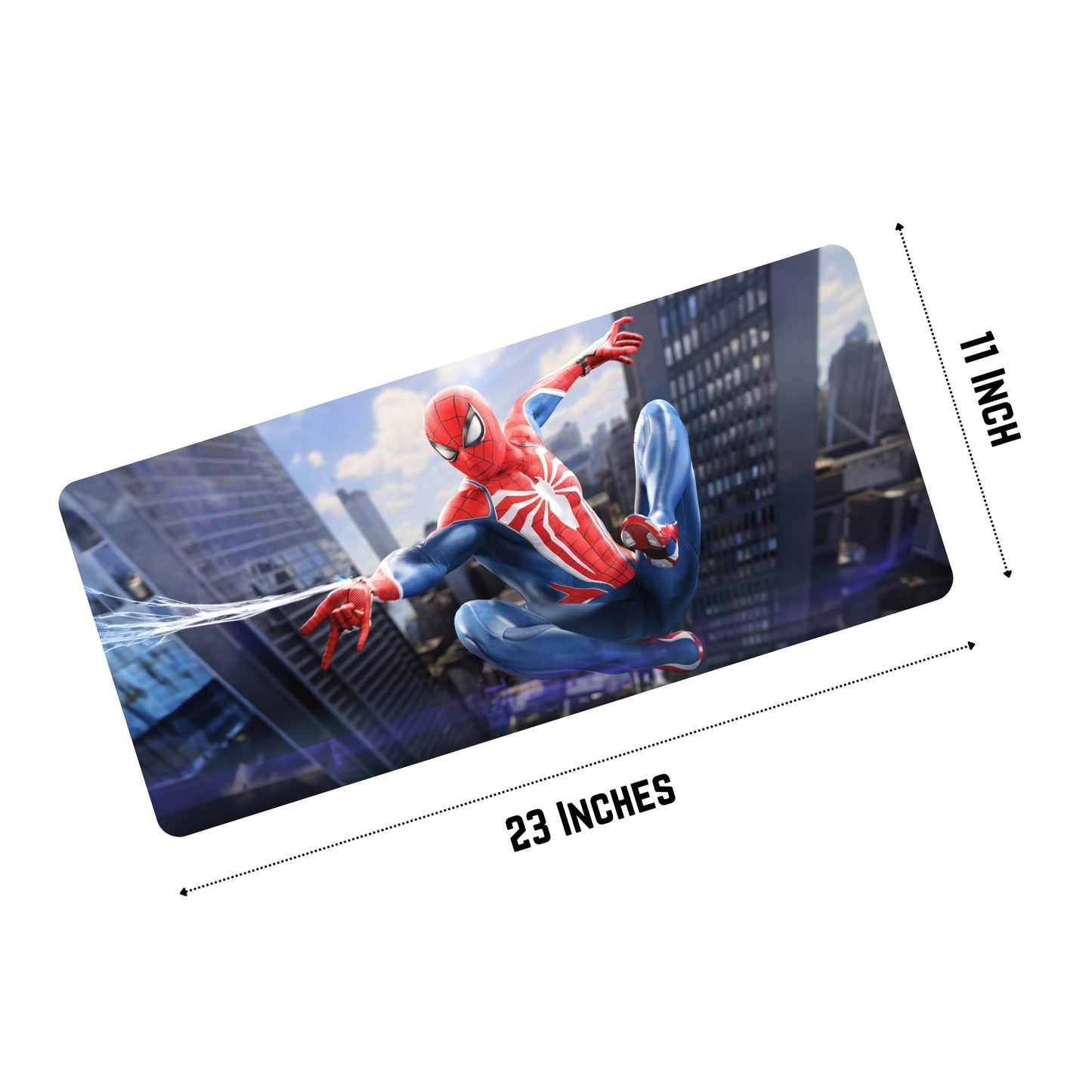 SPIDERMAN MOUSE PAD (23 x 11 INCHES) - GAMING MOUSE PAD | RUBBER BASE DESK MAT