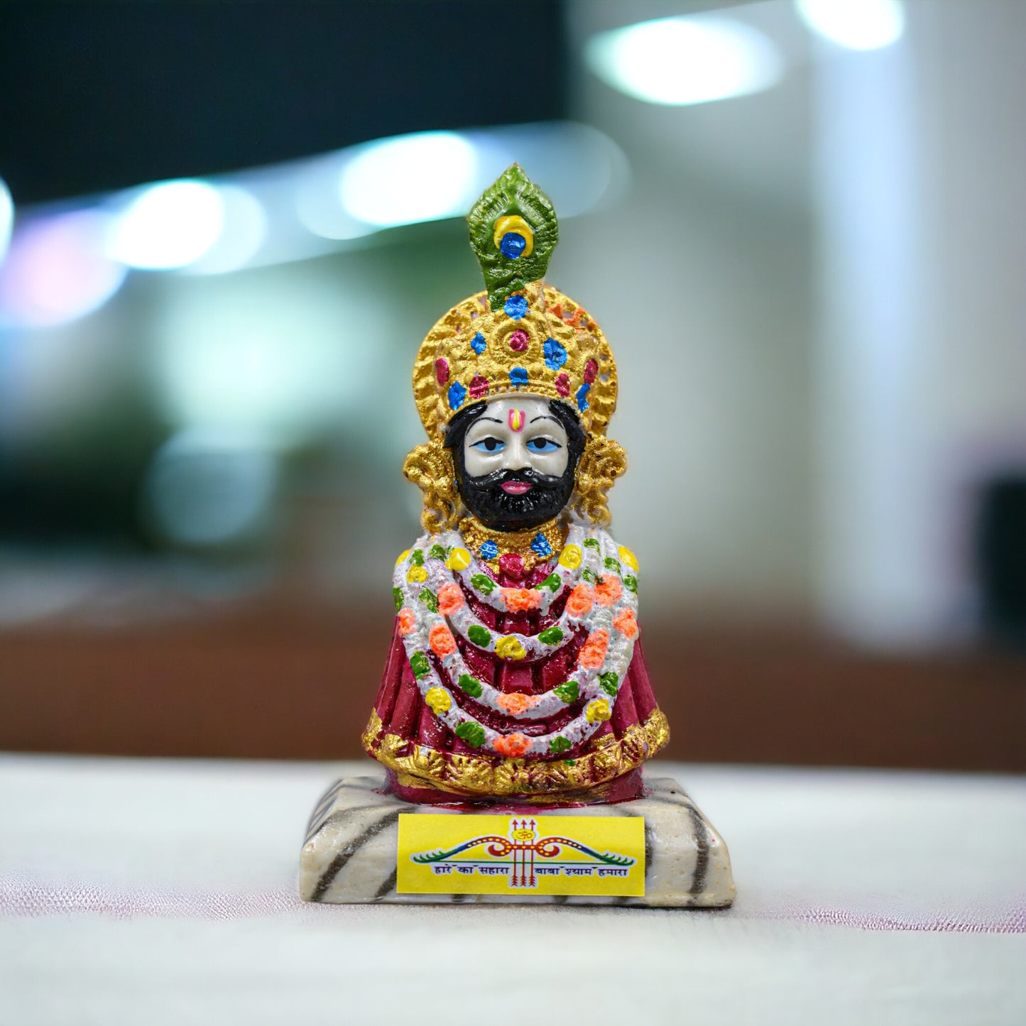 MARBLE BABA KHATU SHYAM JI IDOL STATUE (10 CM)