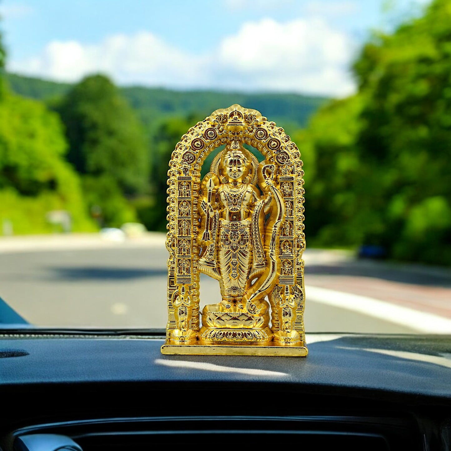 RAM LALLA GOLDEN MURTI (7 CM HEIGHT) - BEST FOR GIFT/HOME DECORATION/ OFFICE DECORATION/ CAR DASHBOARD