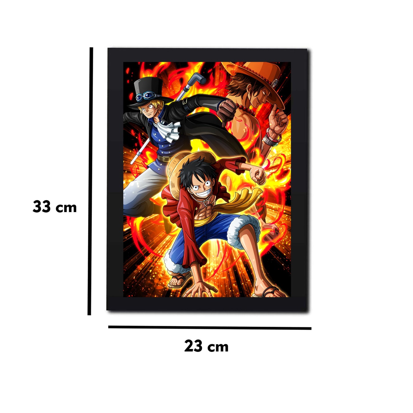 LUFFY AND HIS TWO BROTHERS ACE & SABO PHOTO FRAME (A4 SIZE) - ONE PIECE