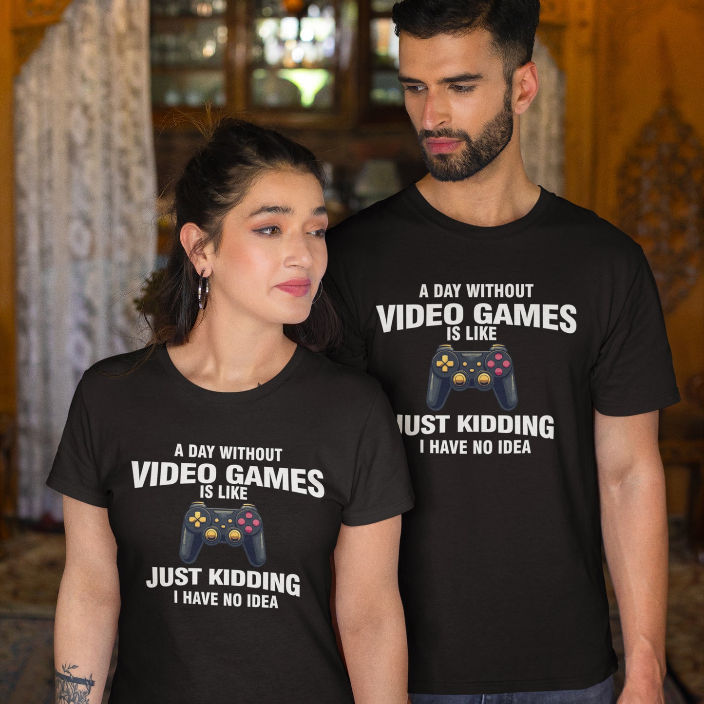 GAMER'S ATTITUDE ROUND NECK T-SHIRT