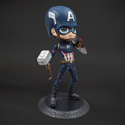 CAPTAIN AMERICA Q STYLE ACTION FIGURE WITH STAND (16 CM HEIGHT)