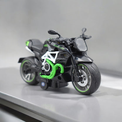 SUPER SPORTS BIKE WITH PULL BACK FUNCTION WITH PREMIUM DETAILINGS - GREEN