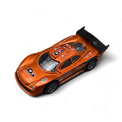 RACING CAR DIE-CAST MODEL TOY 1:36 EXCLUSIVE ALLOY METAL CAR WITH PULL BACK FUNCTION - ORANGE