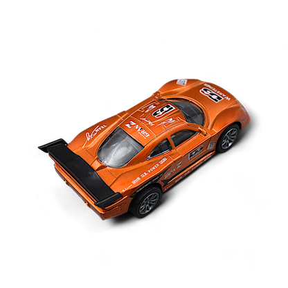 RACING CAR DIE-CAST MODEL TOY 1:36 EXCLUSIVE ALLOY METAL CAR WITH PULL BACK FUNCTION - ORANGE