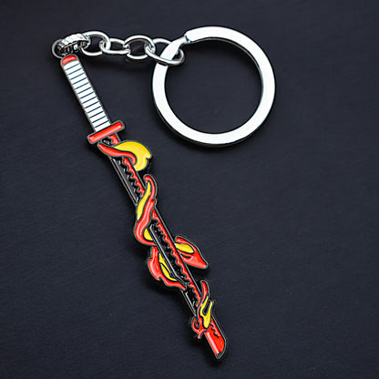 DEMON SLAYER RENGOKU METAL KATANA KEYCHAIN