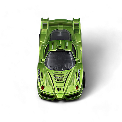 RACING CAR DIE-CAST MODEL TOY 1:36 EXCLUSIVE ALLOY METAL CAR WITH PULL BACK FUNCTION - GREEN