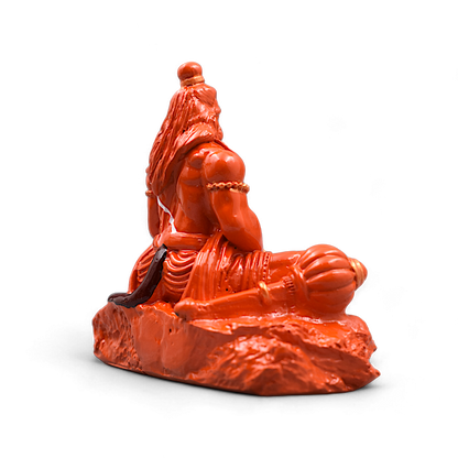 HANUMAN JI PREMIUM DETAILED MURTI/STATUE WITH SRI RAM IN HEART FOR GIFT/CAR DASHBOARD/HOME/OFFICE DECORATION (ORANGE)