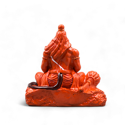 HANUMAN JI PREMIUM DETAILED MURTI/STATUE WITH SRI RAM IN HEART FOR GIFT/CAR DASHBOARD/HOME/OFFICE DECORATION (ORANGE)