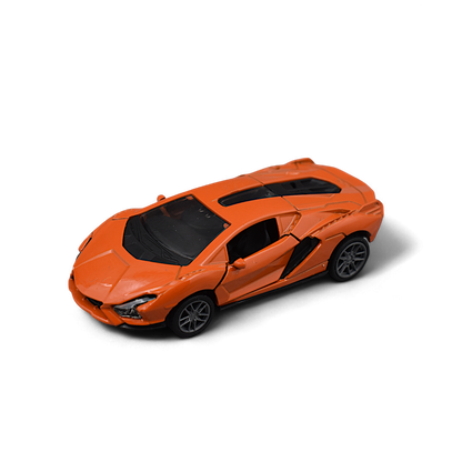 LAMBORGHINI CAR DIE-CAST MODEL TOY 1:36 EXCLUSIVE ALLOY METAL CAR WITH PULL BACK WITH OPENABLE DOORS - ORANGE