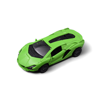 LAMBORGHINI CAR DIE-CAST MODEL TOY 1:36 EXCLUSIVE ALLOY METAL CAR WITH PULL BACK WITH OPENABLE DOORS - Green