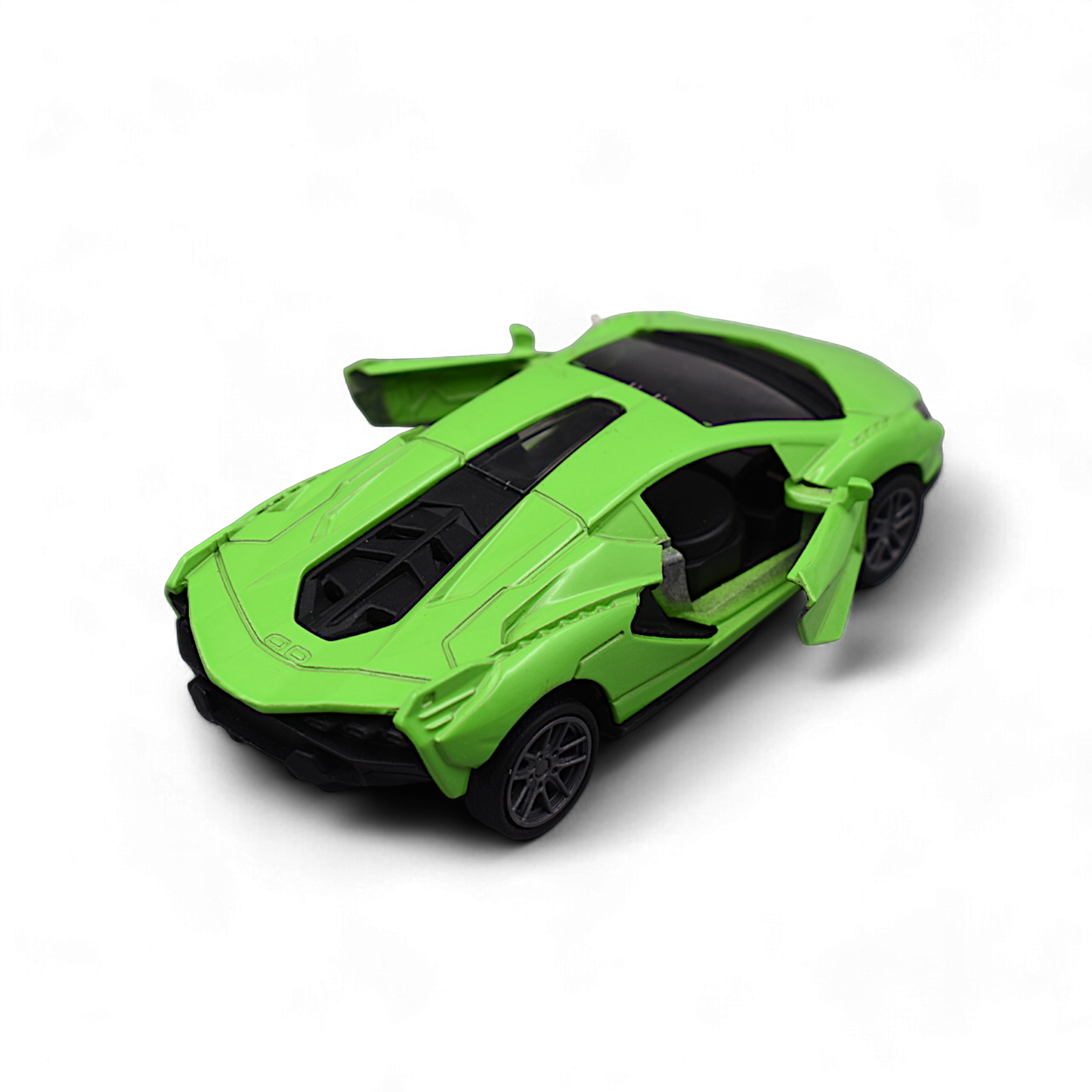 LAMBORGHINI CAR DIE-CAST MODEL TOY 1:36 EXCLUSIVE ALLOY METAL CAR WITH PULL BACK WITH OPENABLE DOORS - Green