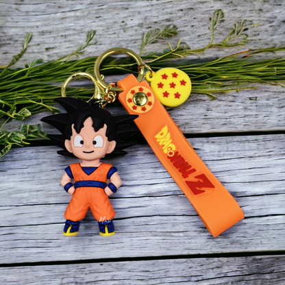 SON GOKU SILICON RUBBER KEYCHAIN WITH STRAP - DRAGON BALL Z