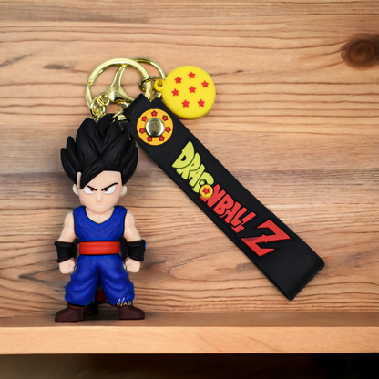 GOHAN SILICON RUBBER KEYCHAIN WITH STRAP - DRAGON BALL Z