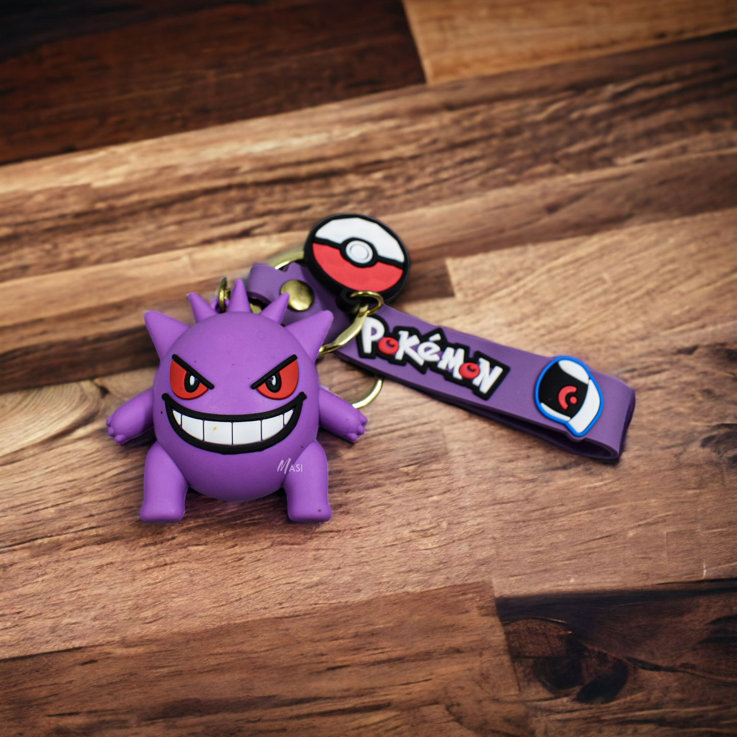 GENGAN SILICON RUBBER KEYCHAIN WITH STRAP - POKEMON