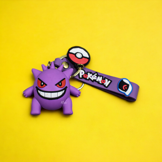 GENGAN SILICON RUBBER KEYCHAIN WITH STRAP - POKEMON