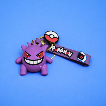 GENGAN SILICON RUBBER KEYCHAIN WITH STRAP - POKEMON