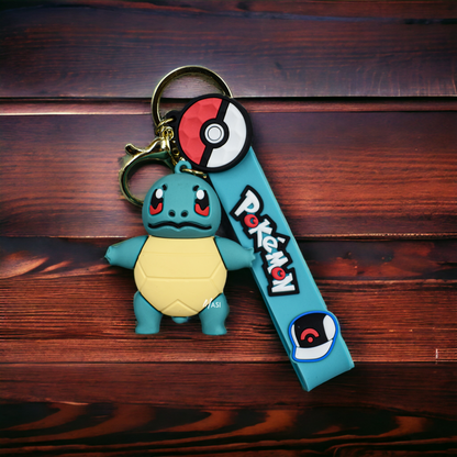 SQUIRTLE SILICON RUBBER KEYCHAIN WITH STRAP - POKEMON