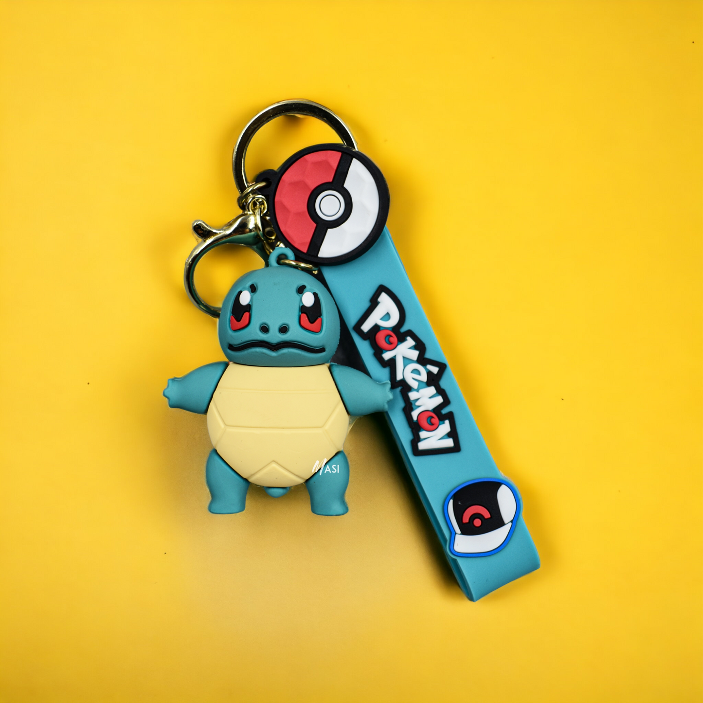 SQUIRTLE SILICON RUBBER KEYCHAIN WITH STRAP - POKEMON