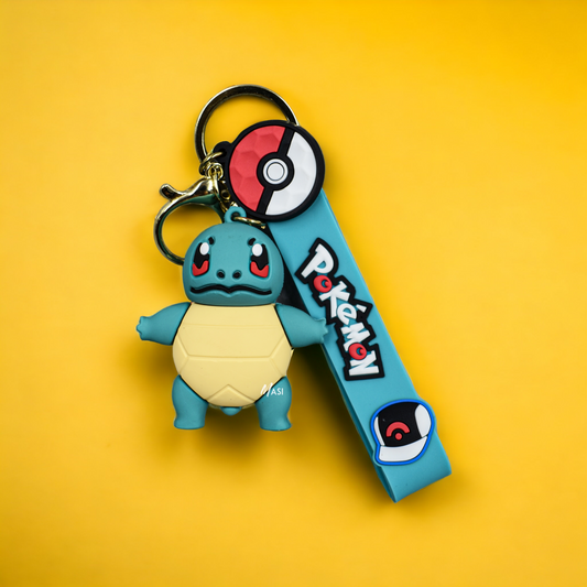 SQUIRTLE SILICON RUBBER KEYCHAIN WITH STRAP - POKEMON