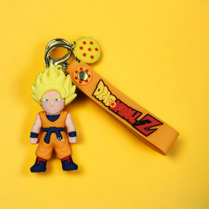 GOKU SSJ2 SILICON RUBBER KEYCHAIN WITH STRAP - DRAGON BALL Z